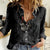 Skull Women Casual Shirt Black Reaper - Wonder Print Shop