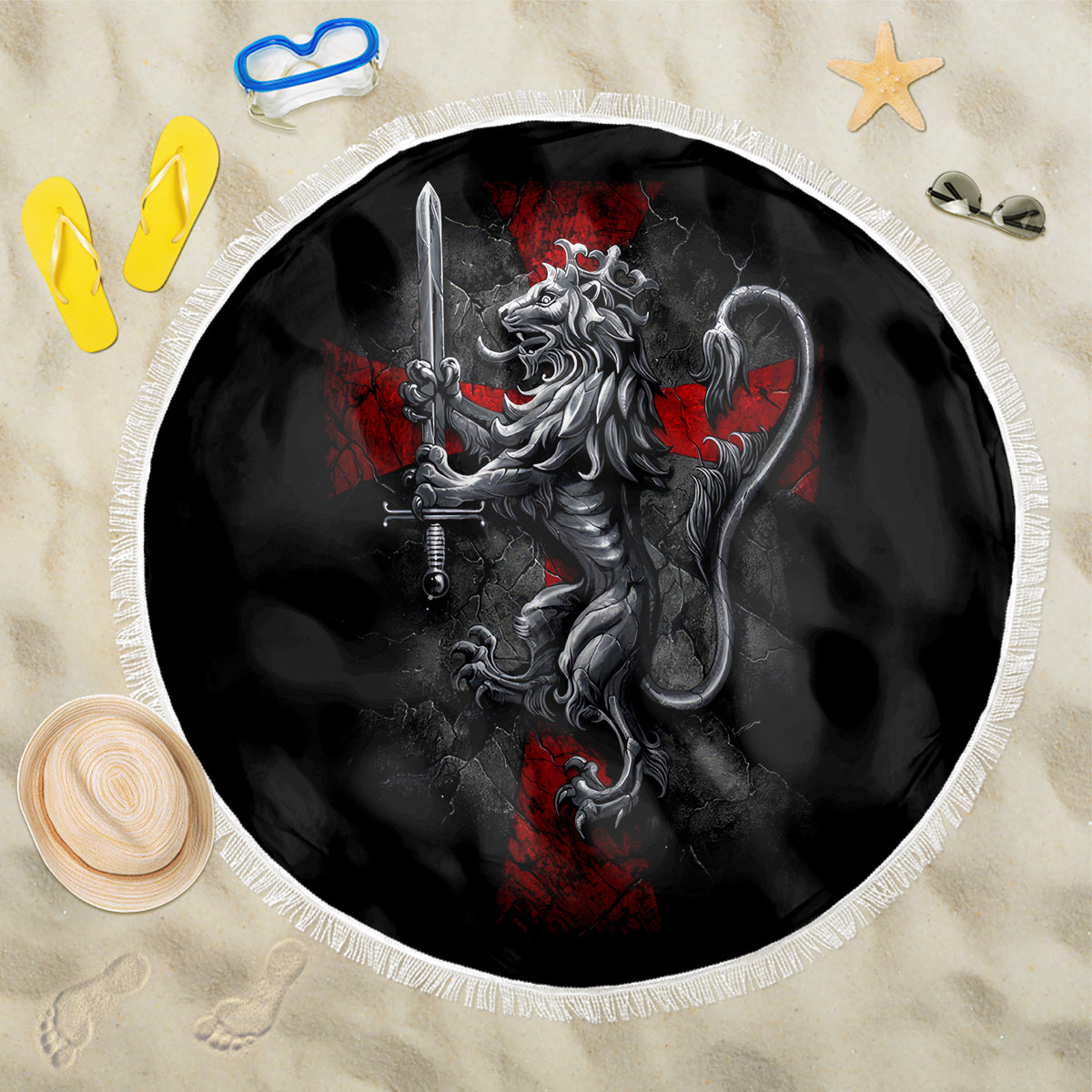 Skull Beach Blanket Death Skull Crusader - Wonder Print Shop