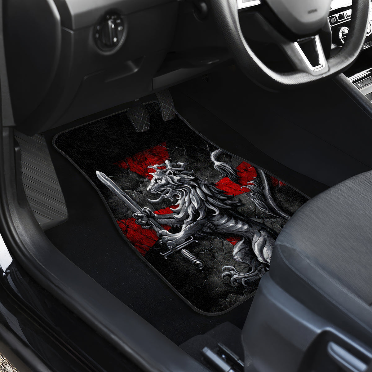 Skull Car Mats Death Skull Crusader - Wonder Print Shop