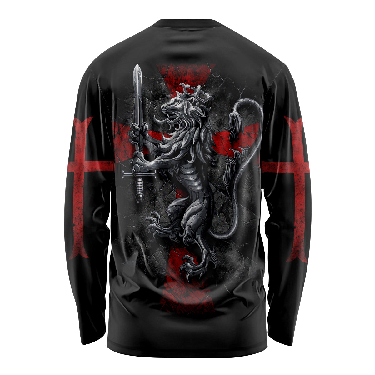 Skull Long Sleeve Shirt Death Skull Crusader - Wonder Print Shop