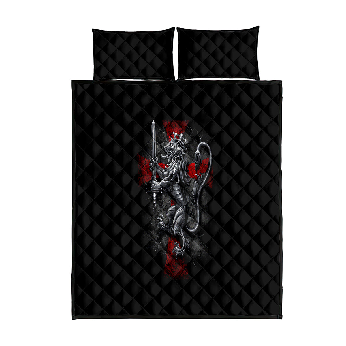 Skull Quilt Bed Set Death Skull Crusader - Wonder Print Shop