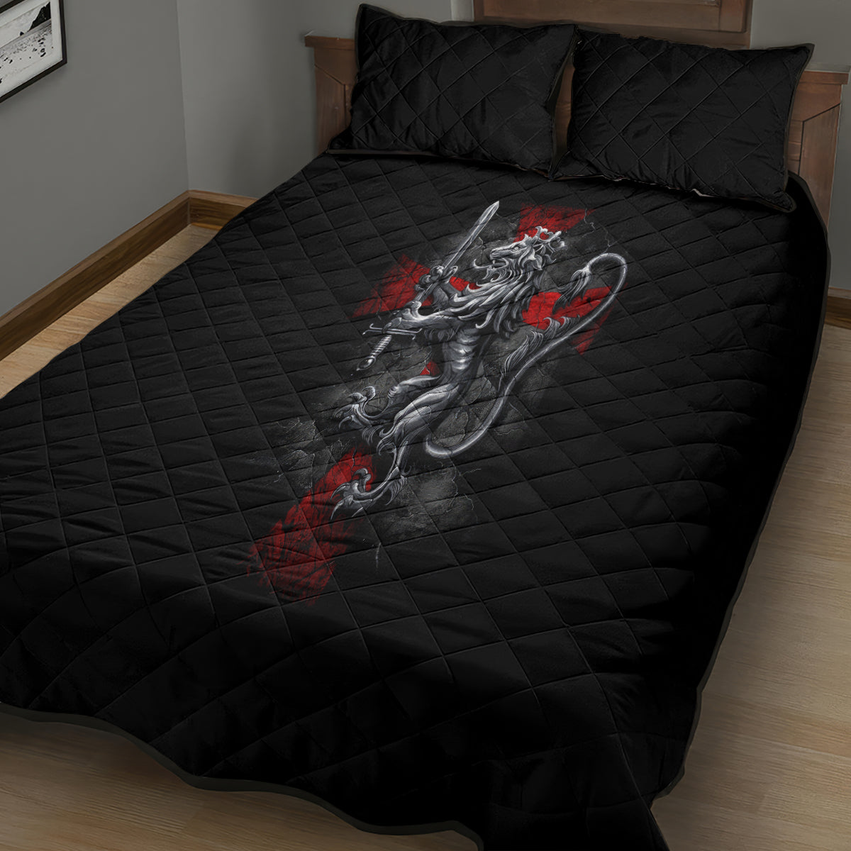 Skull Quilt Bed Set Death Skull Crusader - Wonder Print Shop