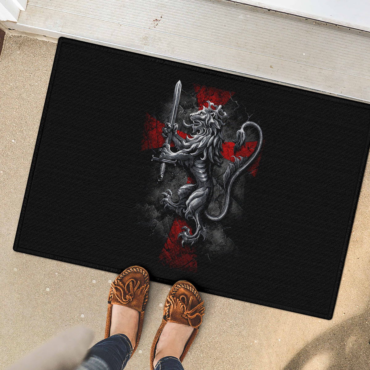 Skull Rubber Doormat Death Skull Crusader - Wonder Print Shop
