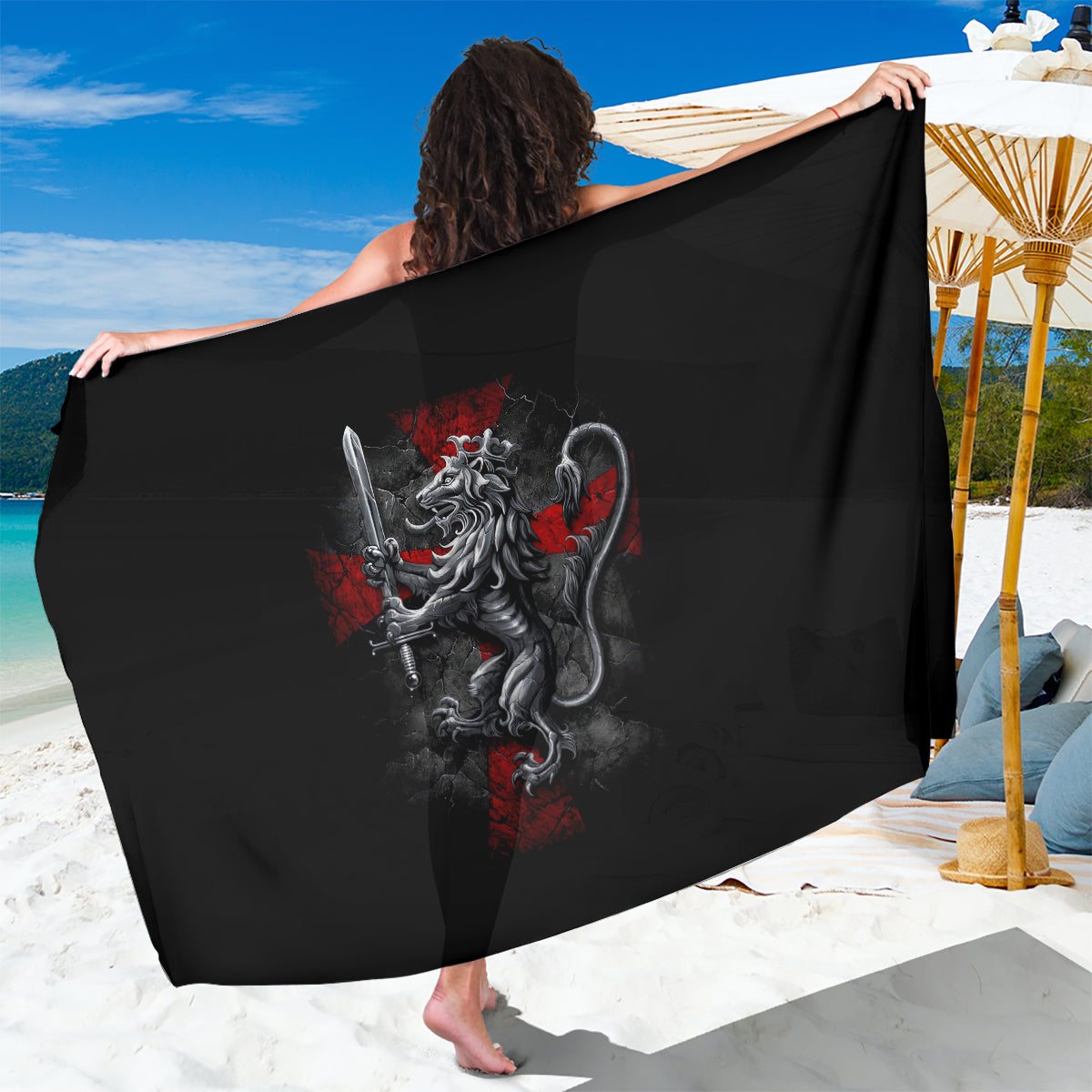 Skull Sarong Death Skull Crusader - Wonder Print Shop