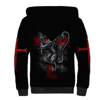 Skull Sherpa Hoodie Death Skull Crusader - Wonder Print Shop
