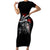 Skull Short Sleeve Bodycon Dress Death Skull Crusader - Wonder Print Shop