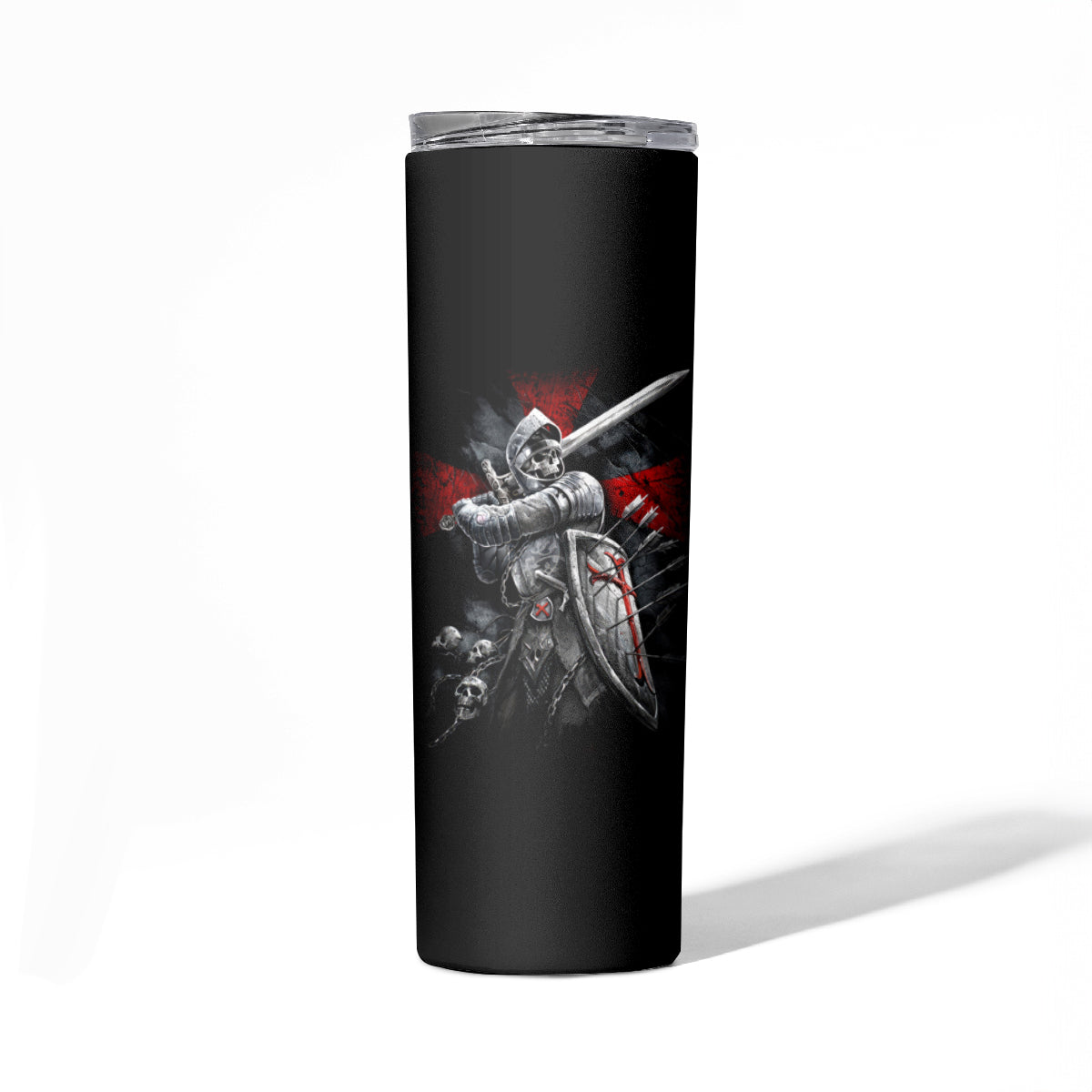 Skull Skinny Tumbler Death Skull Crusader - Wonder Print Shop