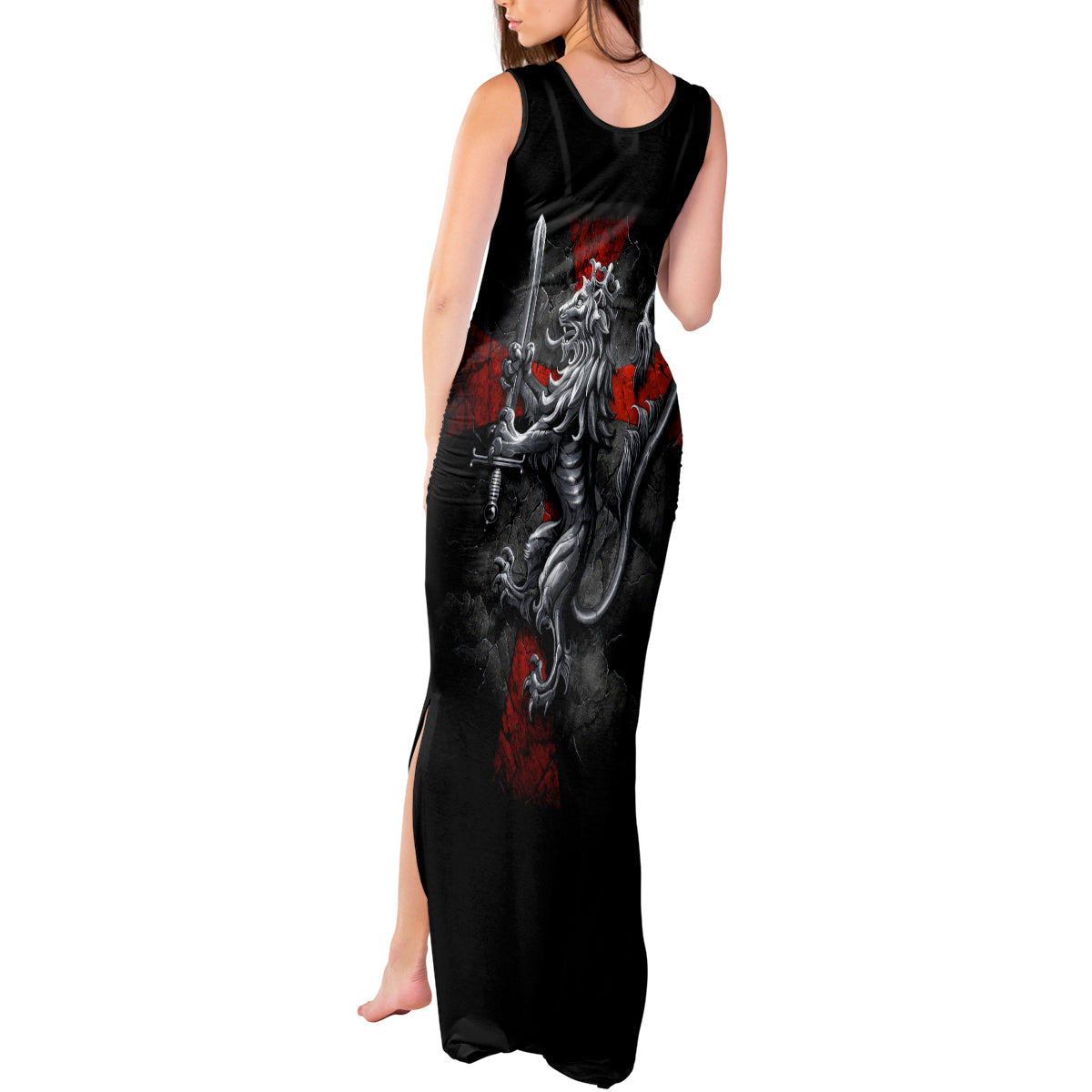 Skull Tank Maxi Dress Death Skull Crusader - Wonder Print Shop
