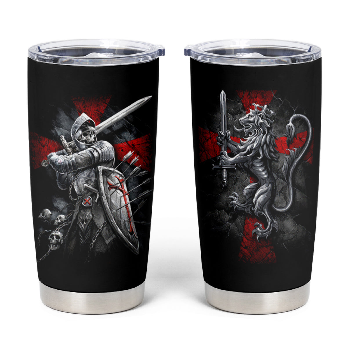 Skull Tumbler Cup Death Skull Crusader - Wonder Print Shop