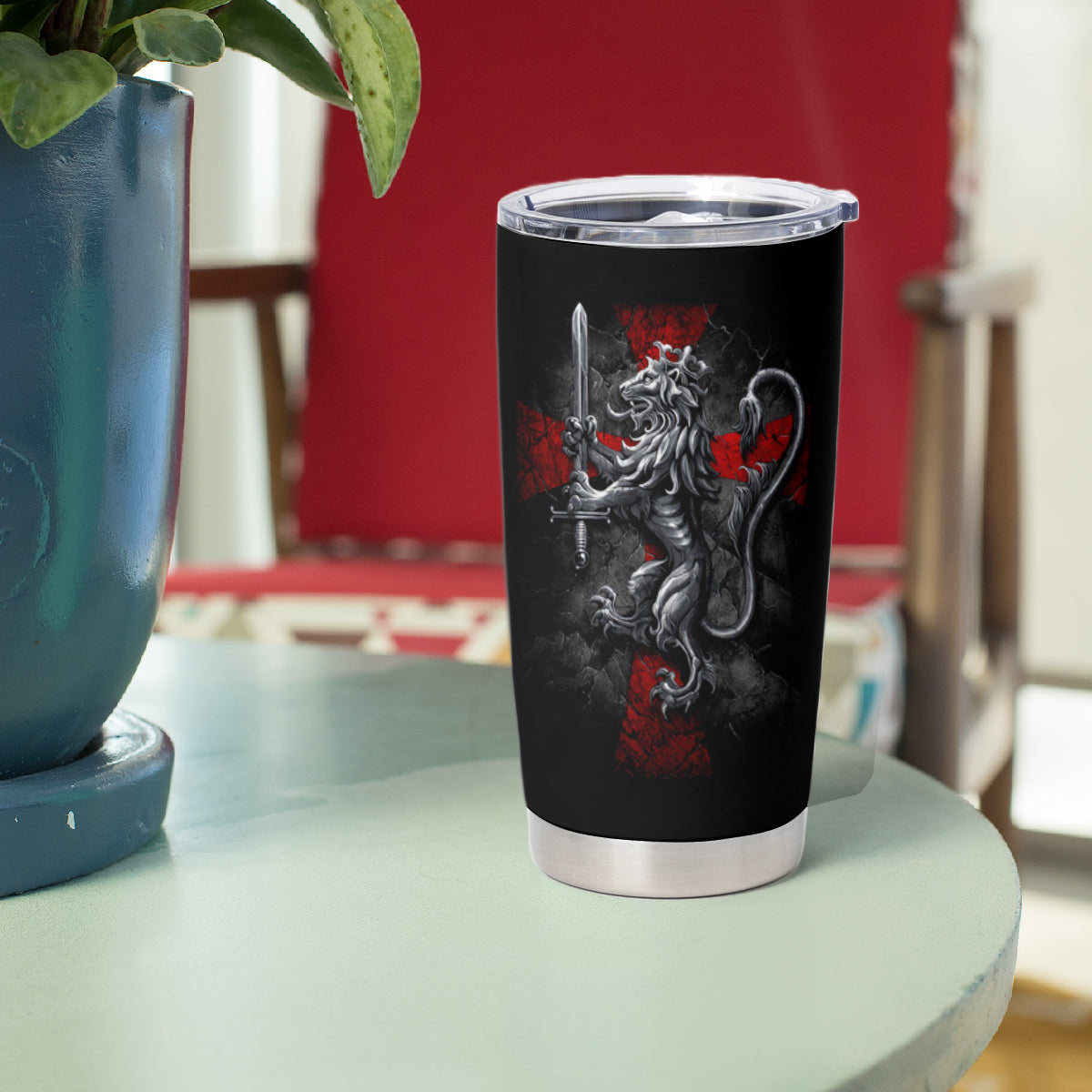 Skull Tumbler Cup Death Skull Crusader - Wonder Print Shop