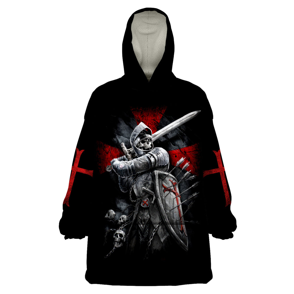 Skull Wearable Blanket Hoodie Death Skull Crusader - Wonder Print Shop