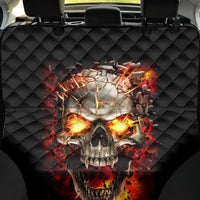 Skull Back Car Seat Cover Fire Skull Tattoo Scream - Wonder Print Shop