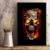 Skull Canvas Wall Art Fire Skull Tattoo Scream - Wonder Print Shop