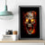 Skull Canvas Wall Art Fire Skull Tattoo Scream - Wonder Print Shop