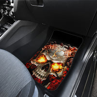 Skull Car Mats Fire Skull Tattoo Scream - Wonder Print Shop