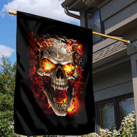 Skull Garden Flag Fire Skull Tattoo Scream - Wonder Print Shop