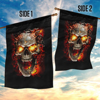 Skull Garden Flag Fire Skull Tattoo Scream - Wonder Print Shop