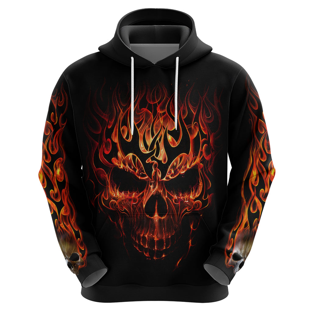 Skull Hoodie Fire Skull Tattoo Scream - Wonder Print Shop