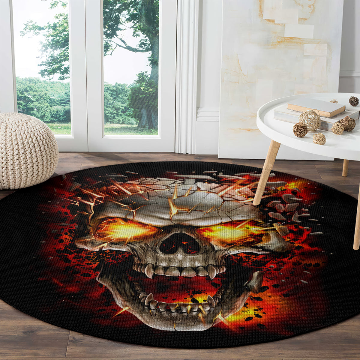 skull-round-carpet-fire-skull-tattoo-scream