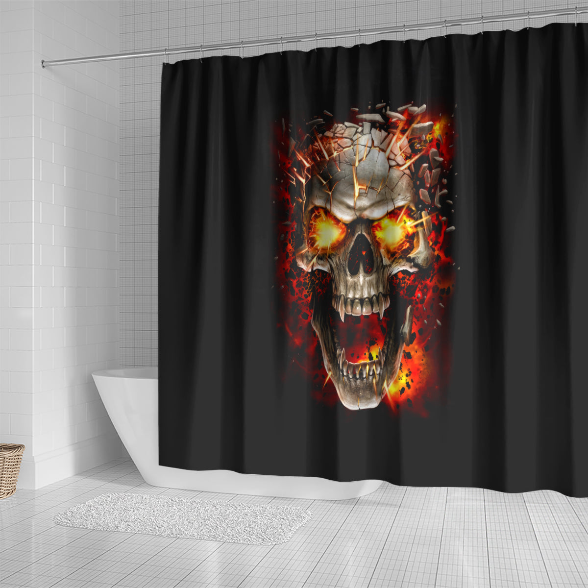 skull-shower-curtain-fire-skull-tattoo-scream
