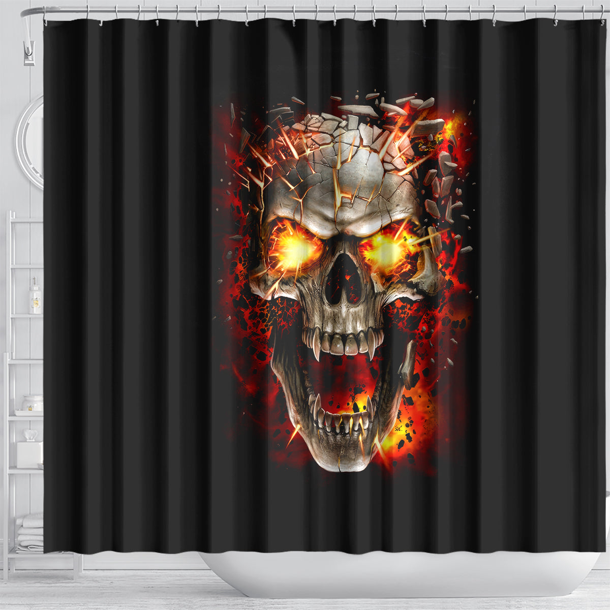skull-shower-curtain-fire-skull-tattoo-scream