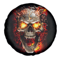 Skull Spare Tire Cover Fire Skull Tattoo Scream - Wonder Print Shop