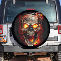 Skull Spare Tire Cover Fire Skull Tattoo Scream - Wonder Print Shop