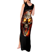 Skull Tank Maxi Dress Fire Skull Tattoo Scream - Wonder Print Shop