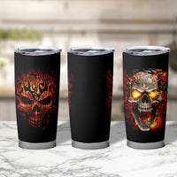 Skull Tumbler Cup Fire Skull Tattoo Scream - Wonder Print Shop