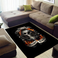 Skull Area Rug Gambling Death Fire - Wonder Print Shop