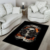 Skull Area Rug Gambling Death Fire - Wonder Print Shop