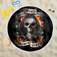 Skull Beach Blanket Gambling Death Fire - Wonder Print Shop
