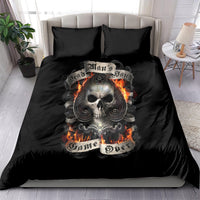 Skull Bedding Set Gambling Death Fire - Wonder Print Shop