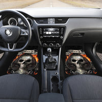 Skull Car Mats Gambling Death Fire - Wonder Print Shop