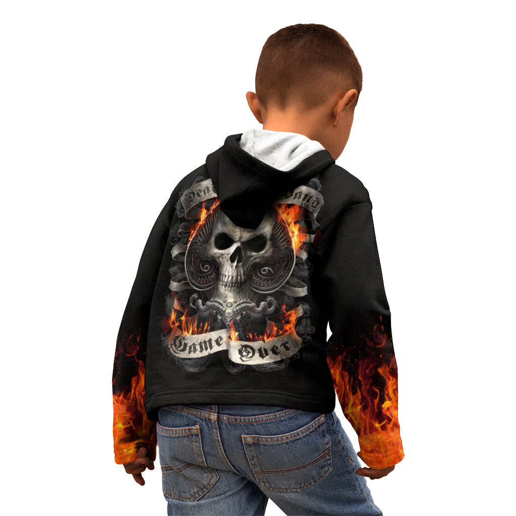Skull Kid Hoodie Gambling Death Fire - Wonder Print Shop
