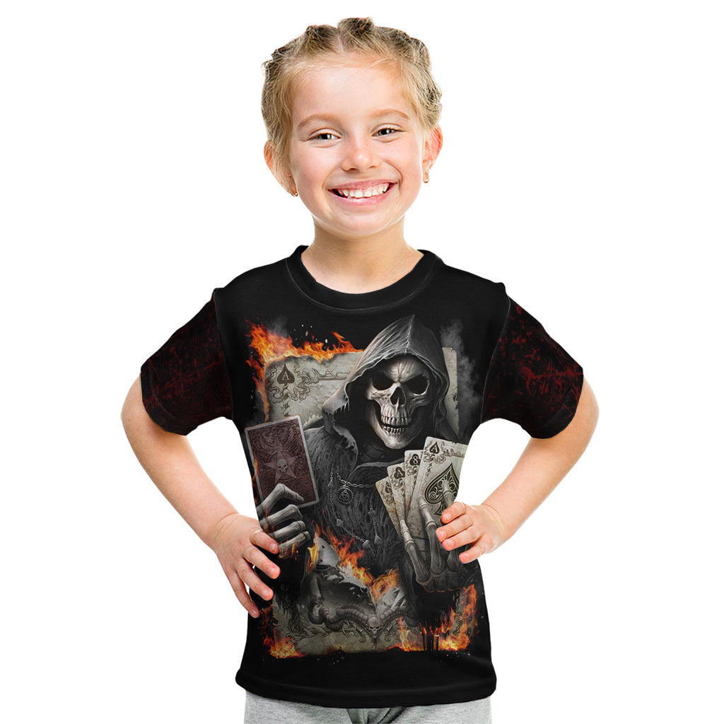 Skull Kid T Shirt Gambling Death Fire - Wonder Print Shop