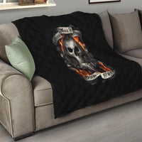 Skull Quilt Gambling Death Fire - Wonder Print Shop