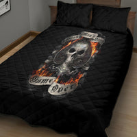 Skull Quilt Bed Set Gambling Death Fire - Wonder Print Shop