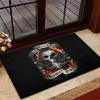Skull Rubber Doormat Gambling Death Fire - Wonder Print Shop