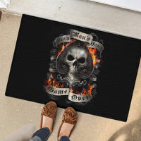 Skull Rubber Doormat Gambling Death Fire - Wonder Print Shop