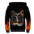 Skull Sherpa Hoodie Gambling Death Fire - Wonder Print Shop