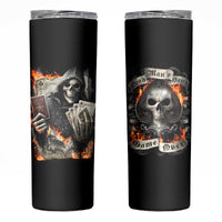 Skull Skinny Tumbler Gambling Death Fire - Wonder Print Shop