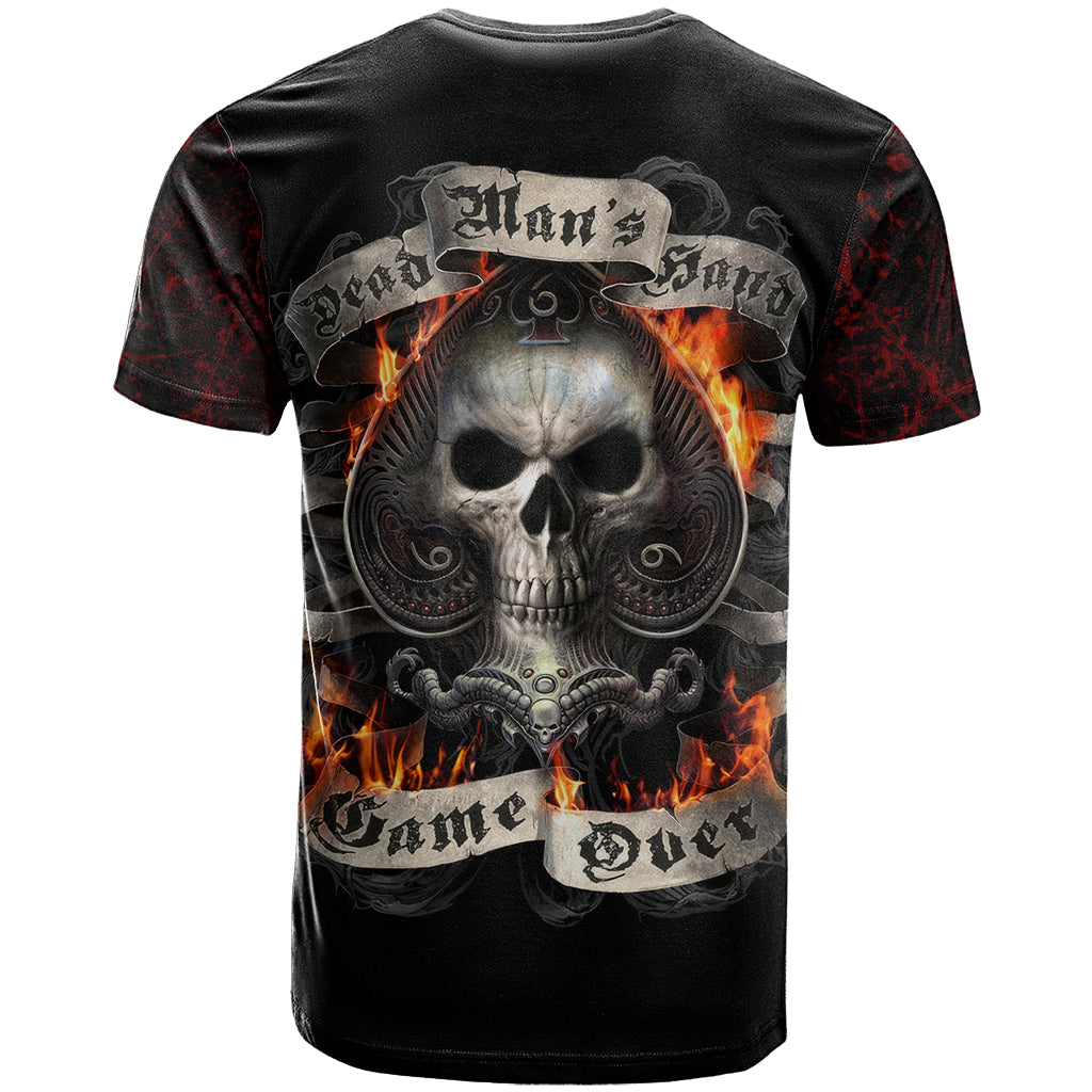 Skull T Shirt Gambling Death Fire - Wonder Print Shop