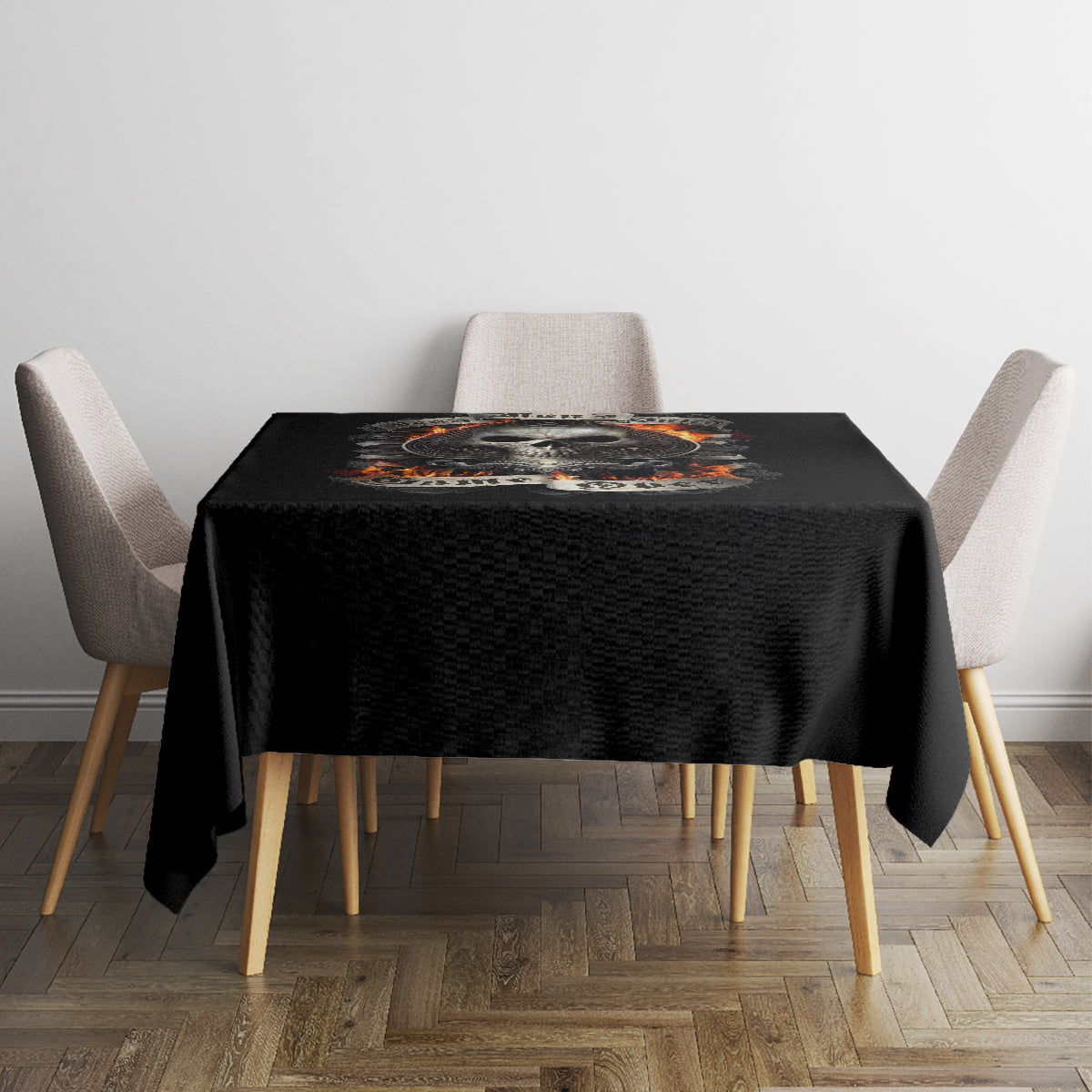 Skull Tablecloth Gambling Death Fire - Wonder Print Shop