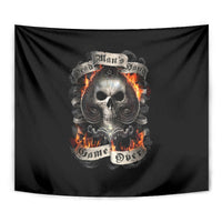 Skull Tapestry Gambling Death Fire - Wonder Print Shop