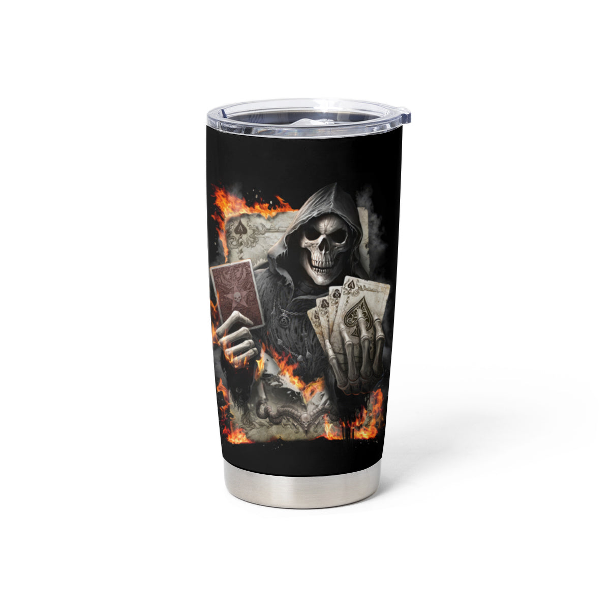 Skull Tumbler Cup Gambling Death Fire - Wonder Print Shop