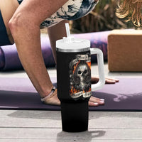 Skull Tumbler With Handle Gambling Death Fire - Wonder Print Shop