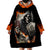 Skull Wearable Blanket Hoodie Gambling Death Fire - Wonder Print Shop