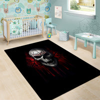 Skull Area Rug Death Skull Game Over - Wonder Print Shop