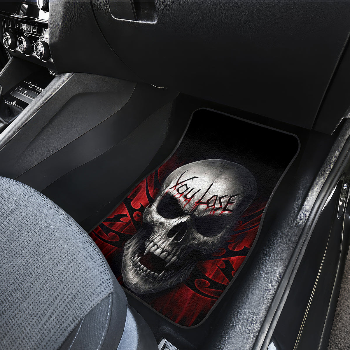 Skull Car Mats Death Skull Game Over - Wonder Print Shop